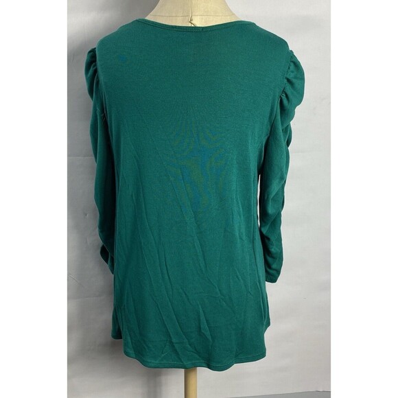 GLITTERSCAPE GREEN JEWELED LONG SLEEVE TUNIC TOP SIZE XL - Picture 3 of 4
